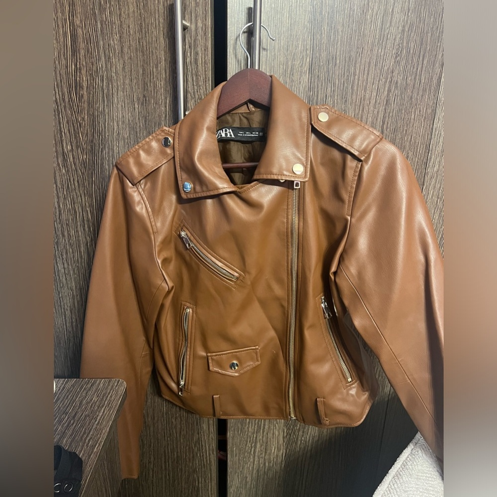 Zara Faux Leather Biker Jacket - image 1